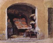 John William Waterhouse An Italian Produce Shop china oil painting artist